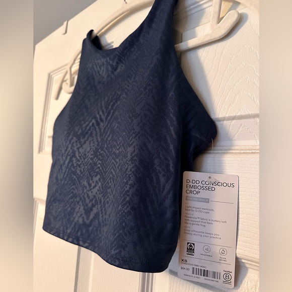 Athleta D-DD Conscious Embossed Crop, XS, Blue - Picture 2 of 13
